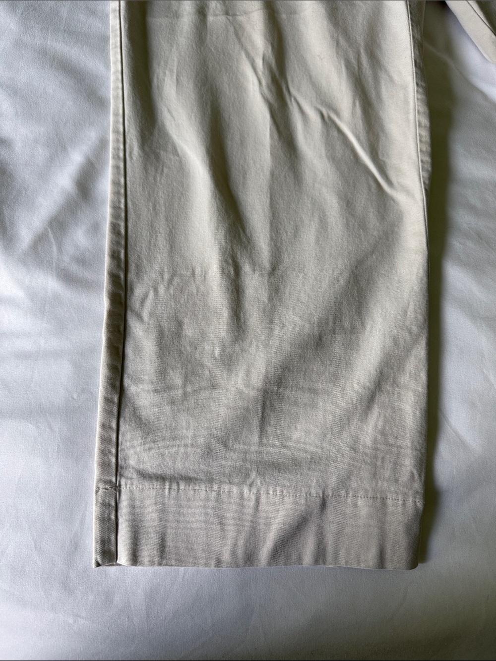 Talbots Khaki Crop Chino Pants in Light Cream - Picture 5 of 9